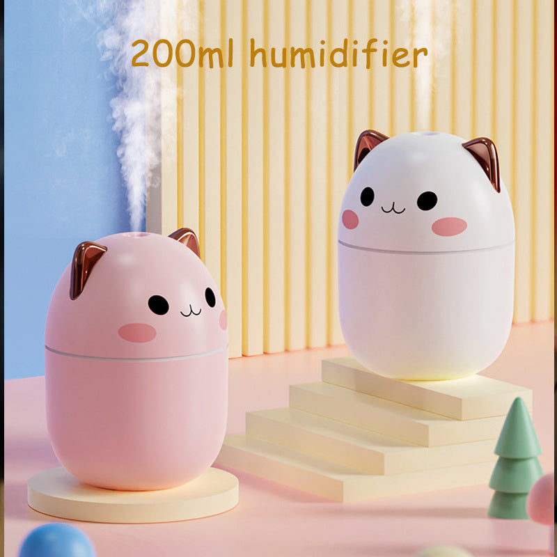 Cute Cat Air Humidifier Aromatherapy Air Purifier With Led Cool Mist Spray