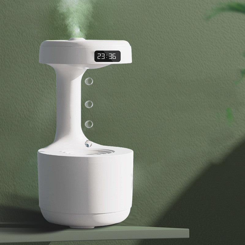 Anti-Gravity Humidifier/Aroma Diffuser With Clock Water Drop