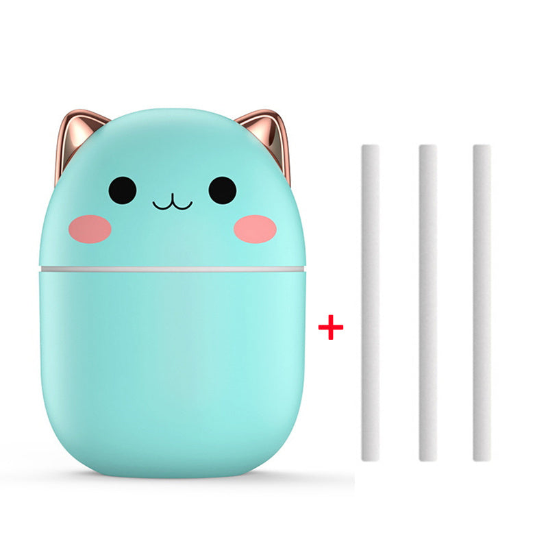 Cute Cat Air Humidifier Aromatherapy Air Purifier With Led Cool Mist Spray