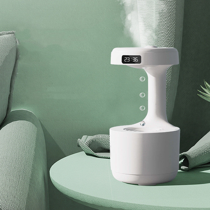 Anti-Gravity Humidifier/Aroma Diffuser With Clock Water Drop