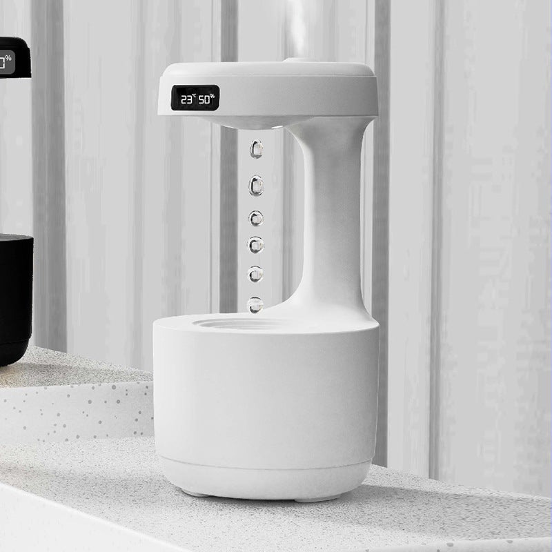 Anti-Gravity Humidifier/Aroma Diffuser With Clock Water Drop