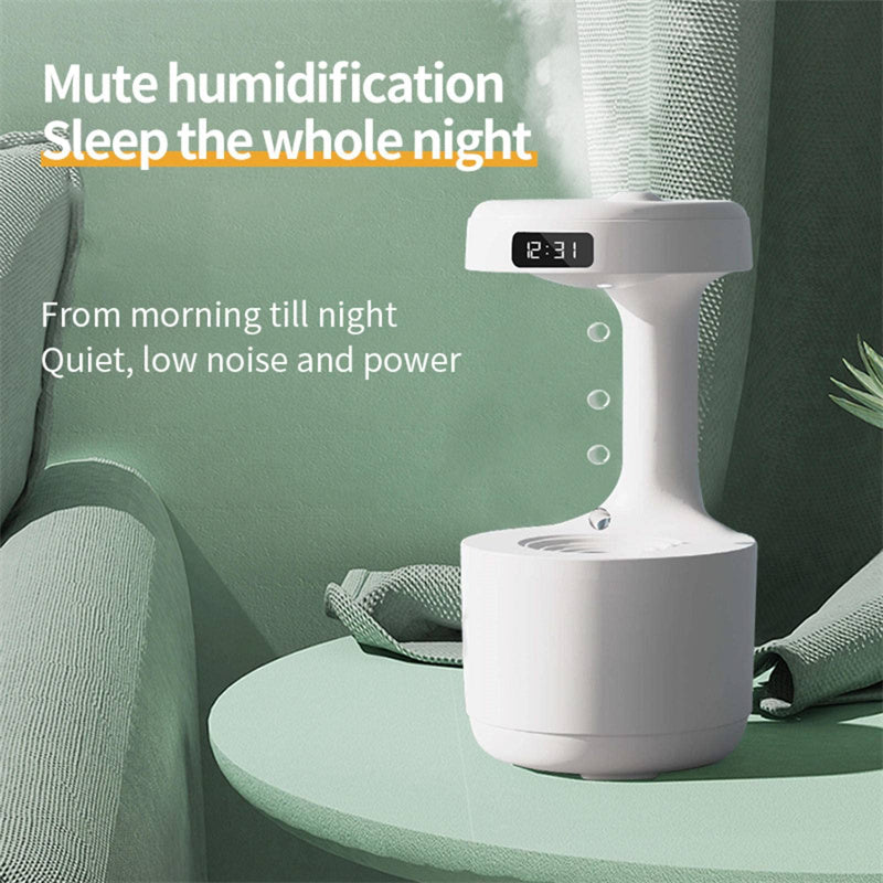 Anti-Gravity Humidifier/Aroma Diffuser With Clock Water Drop