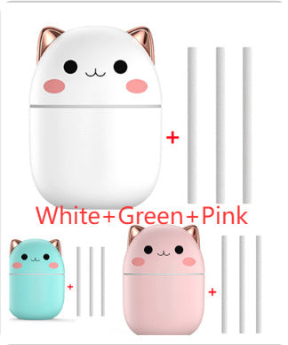 Cute Cat Air Humidifier Aromatherapy Air Purifier With Led Cool Mist Spray