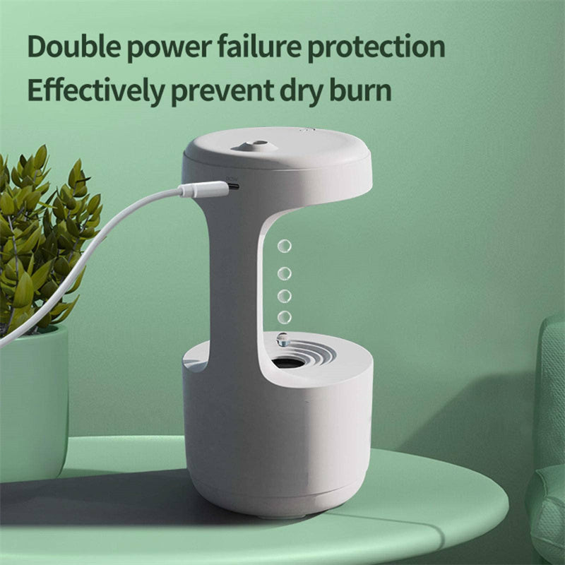 Anti-Gravity Humidifier/Aroma Diffuser With Clock Water Drop