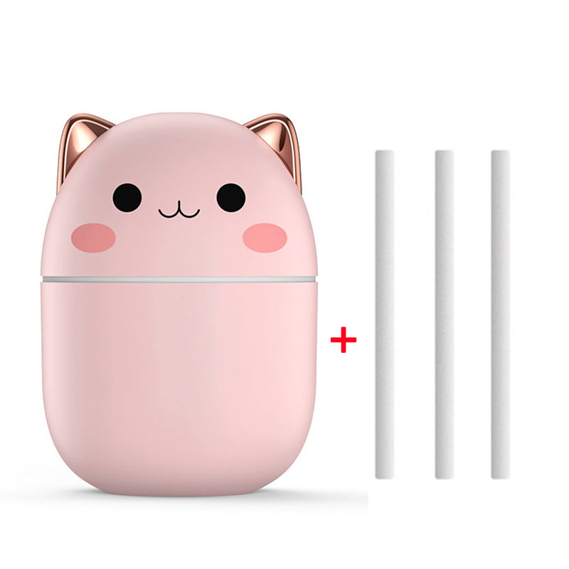 Cute Cat Air Humidifier Aromatherapy Air Purifier With Led Cool Mist Spray